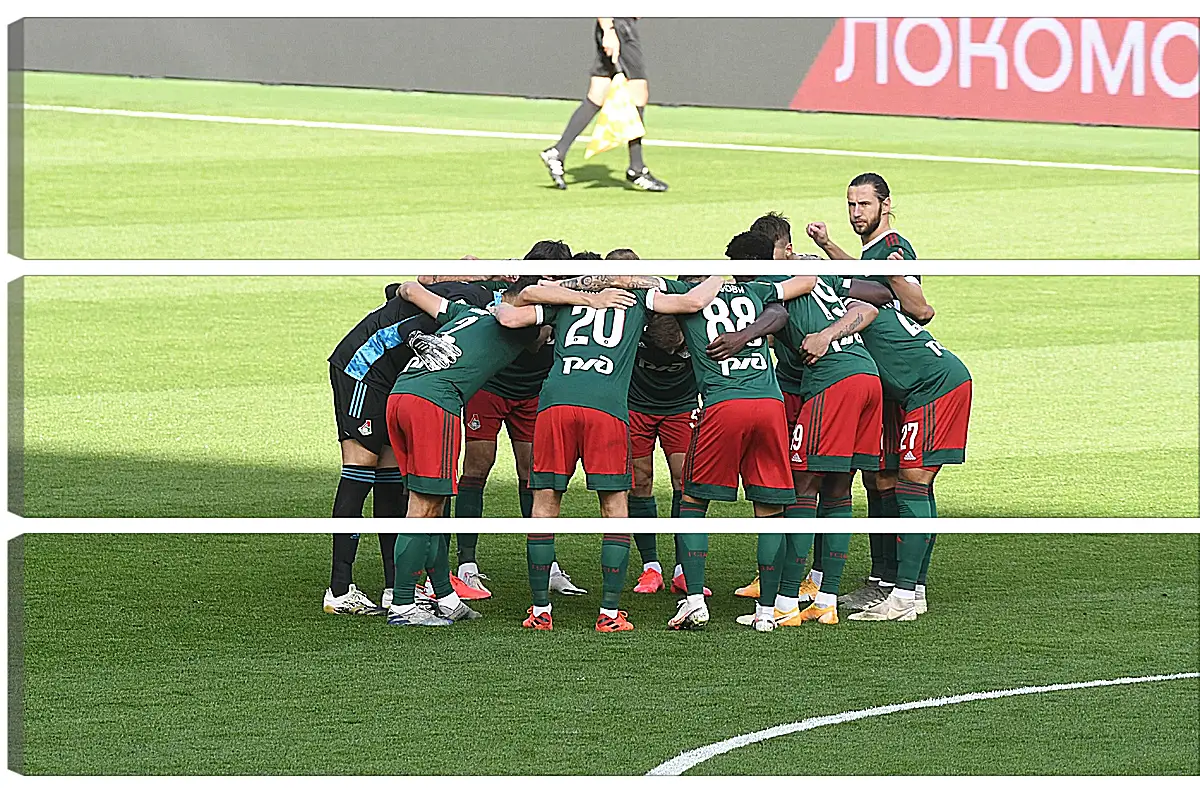 Модульная картина - Перед матчем. ФК Локомотив Москва. FC Lokomotiv Moscow