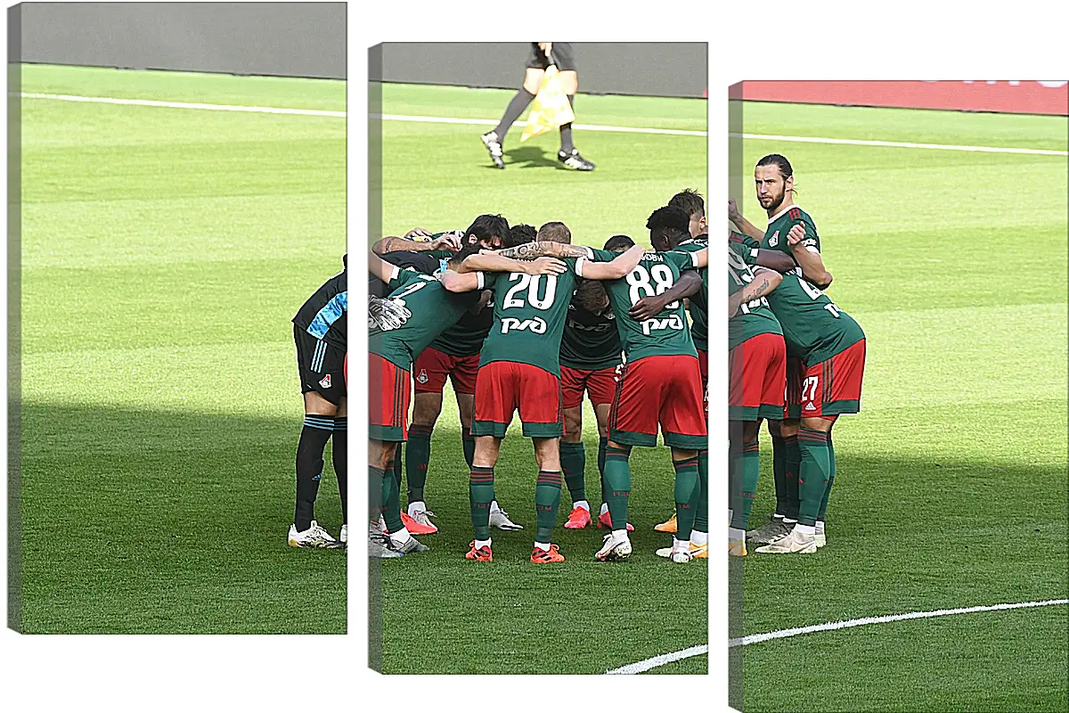 Модульная картина - Перед матчем. ФК Локомотив Москва. FC Lokomotiv Moscow