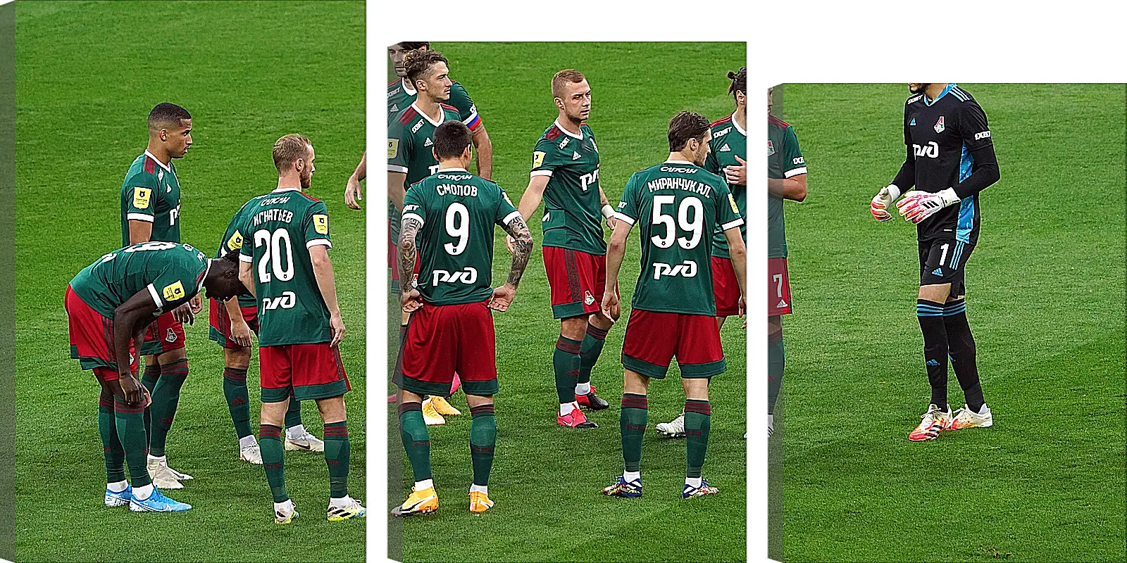 Модульная картина - Перед матчем. ФК Локомотив Москва. FC Lokomotiv Moscow