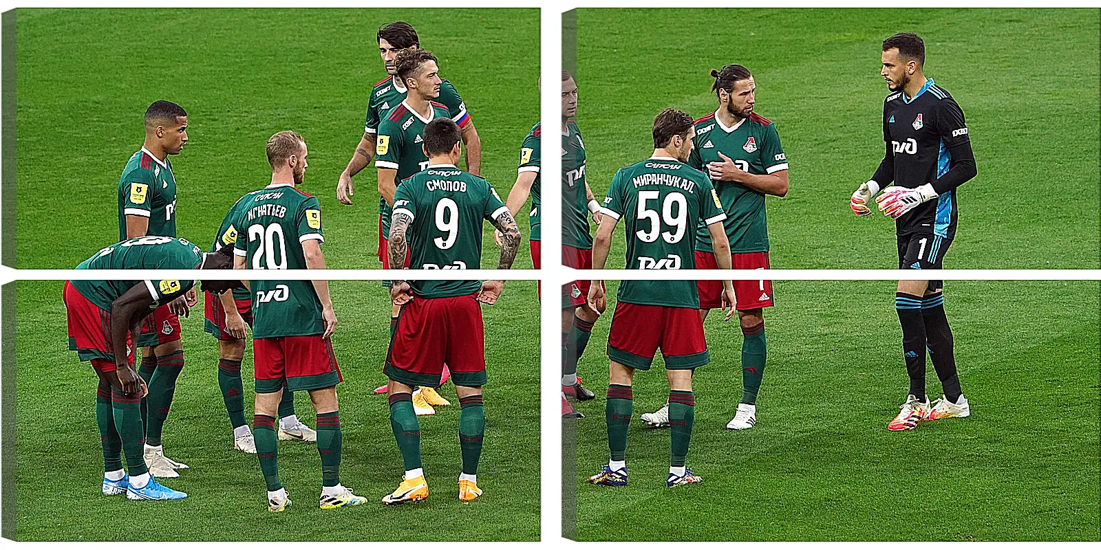 Модульная картина - Перед матчем. ФК Локомотив Москва. FC Lokomotiv Moscow