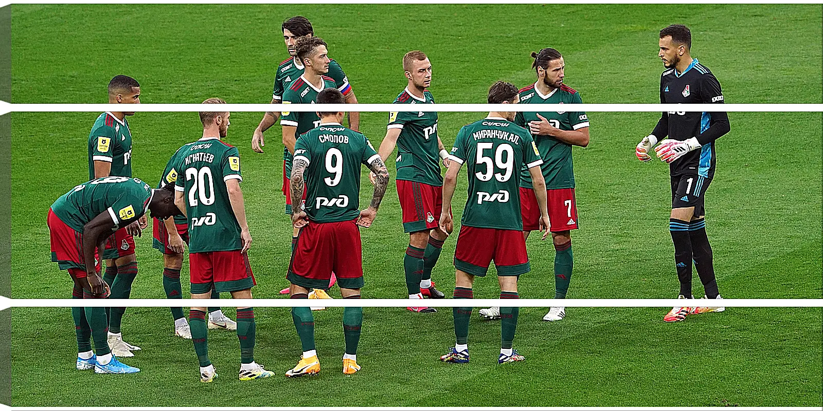 Модульная картина - Перед матчем. ФК Локомотив Москва. FC Lokomotiv Moscow