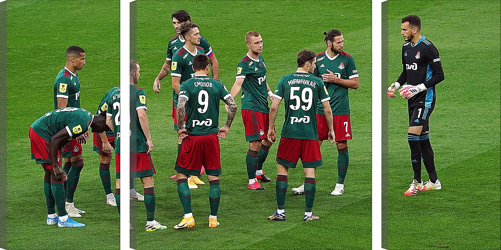 Модульная картина - Перед матчем. ФК Локомотив Москва. FC Lokomotiv Moscow