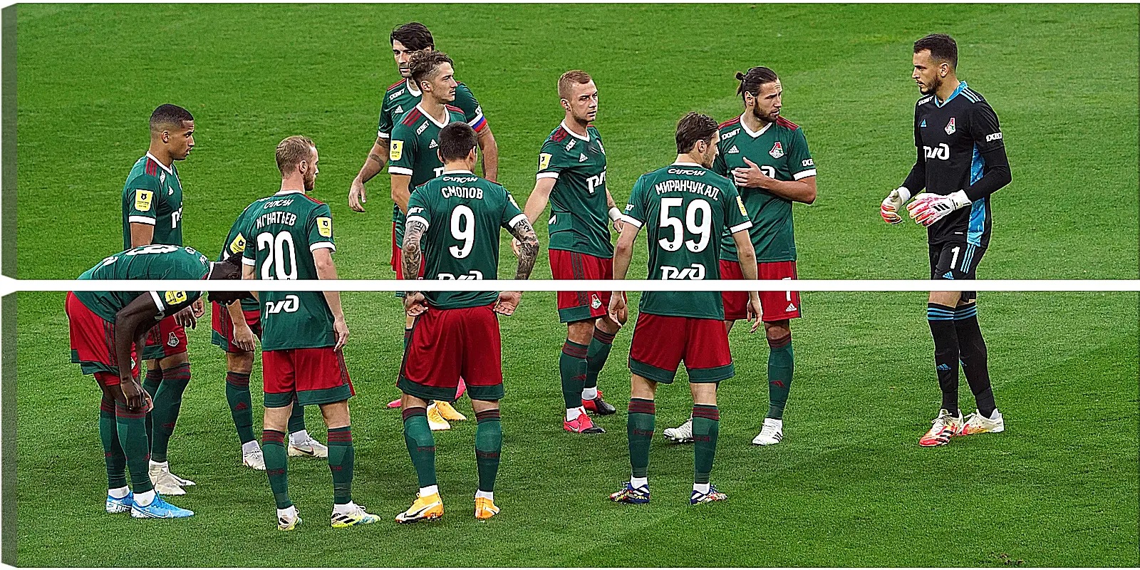 Модульная картина - Перед матчем. ФК Локомотив Москва. FC Lokomotiv Moscow