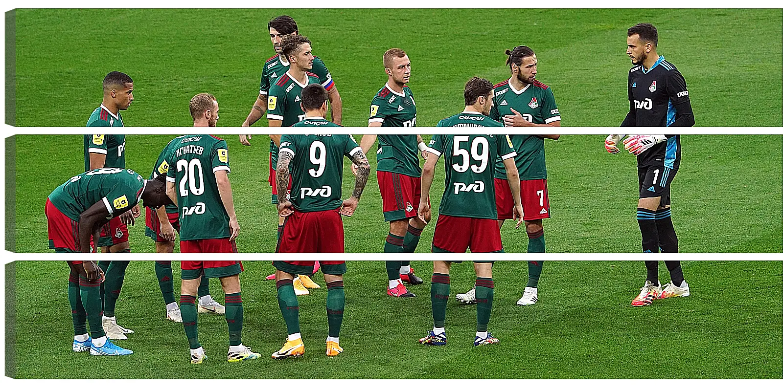 Модульная картина - Перед матчем. ФК Локомотив Москва. FC Lokomotiv Moscow