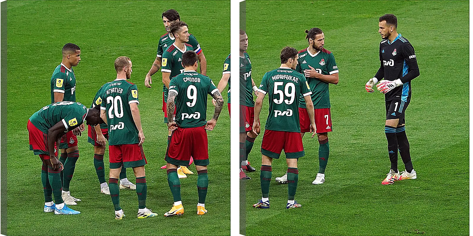 Модульная картина - Перед матчем. ФК Локомотив Москва. FC Lokomotiv Moscow