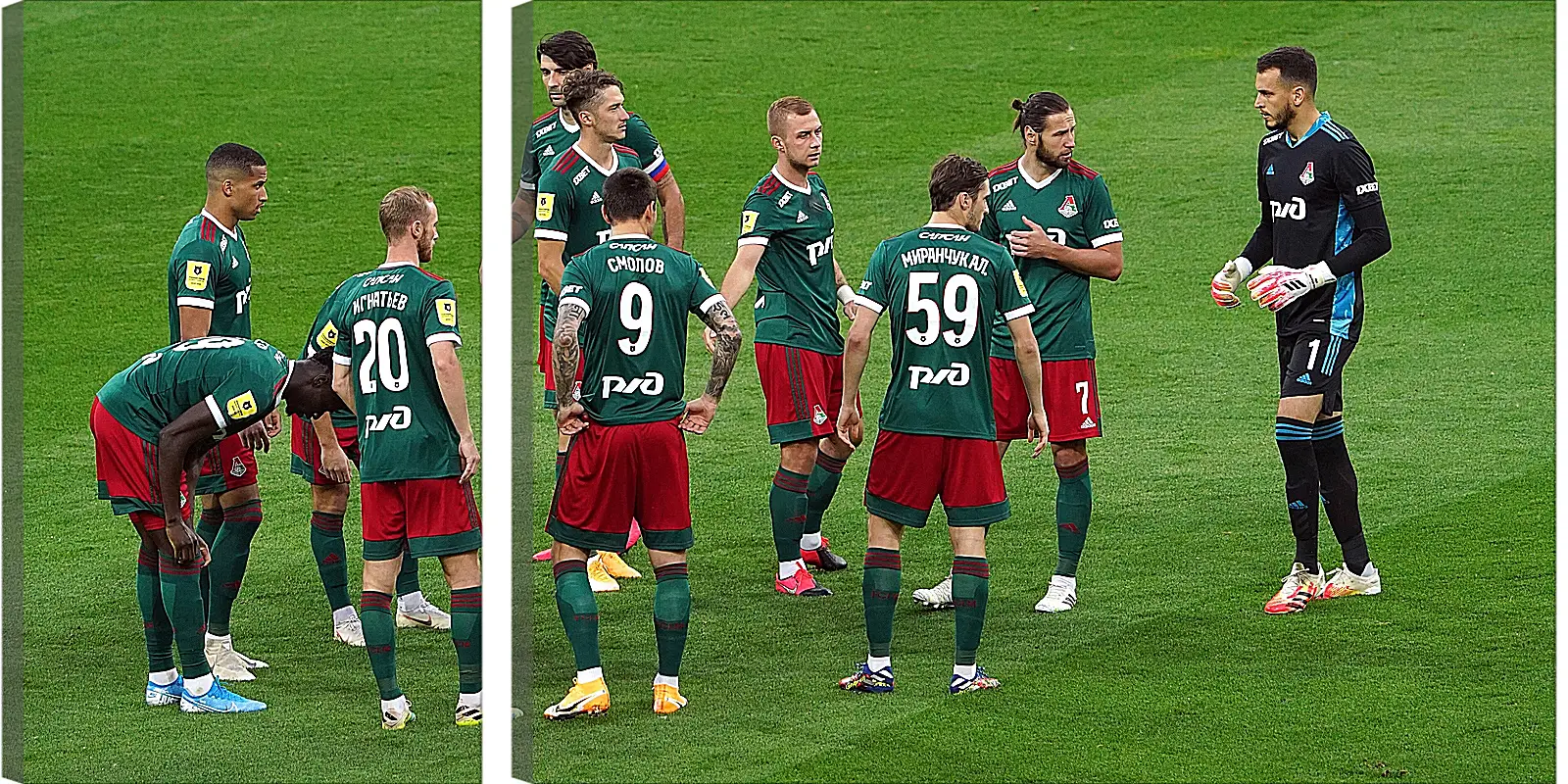 Модульная картина - Перед матчем. ФК Локомотив Москва. FC Lokomotiv Moscow