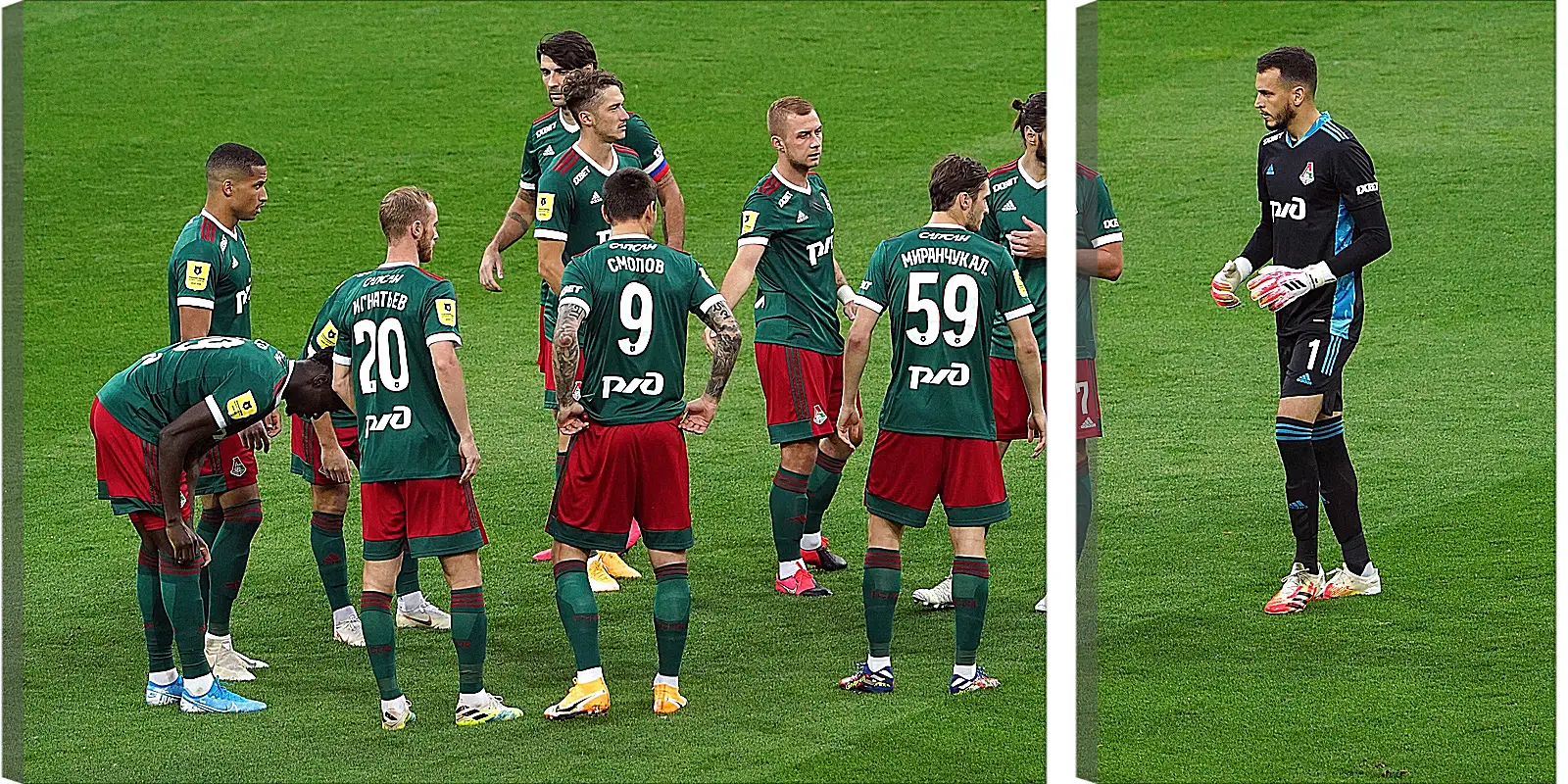 Модульная картина - Перед матчем. ФК Локомотив Москва. FC Lokomotiv Moscow