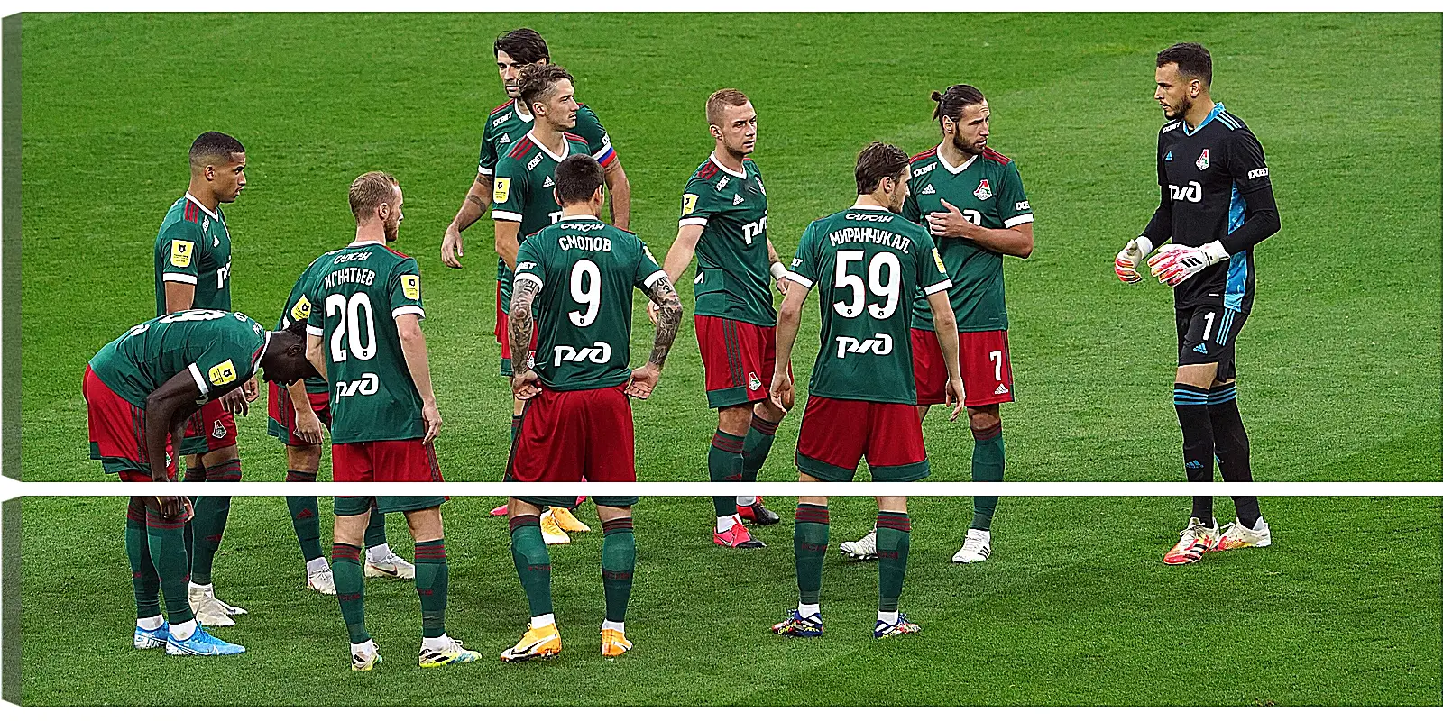 Модульная картина - Перед матчем. ФК Локомотив Москва. FC Lokomotiv Moscow