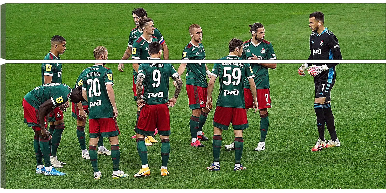 Модульная картина - Перед матчем. ФК Локомотив Москва. FC Lokomotiv Moscow