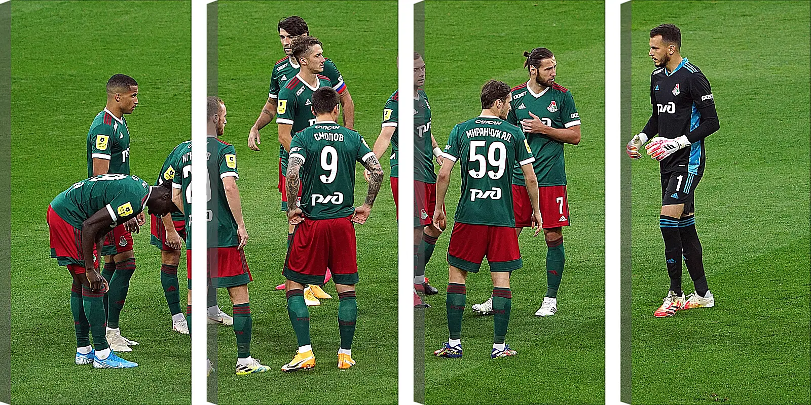 Модульная картина - Перед матчем. ФК Локомотив Москва. FC Lokomotiv Moscow