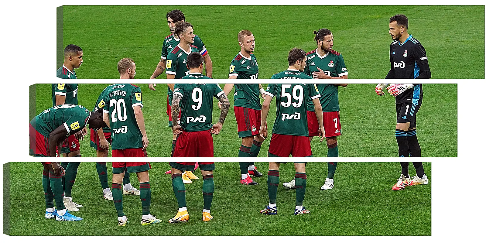 Модульная картина - Перед матчем. ФК Локомотив Москва. FC Lokomotiv Moscow