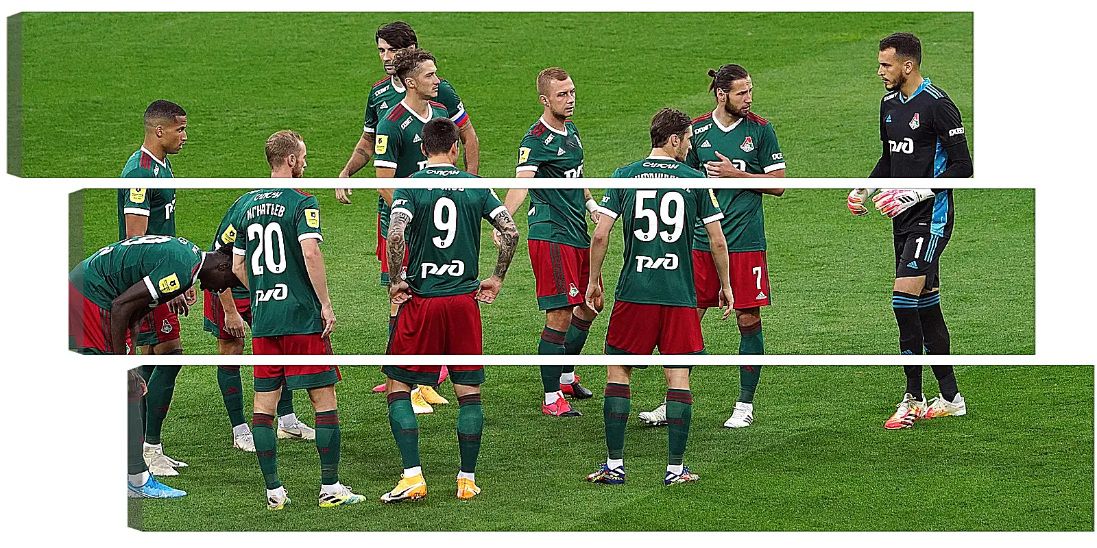 Модульная картина - Перед матчем. ФК Локомотив Москва. FC Lokomotiv Moscow