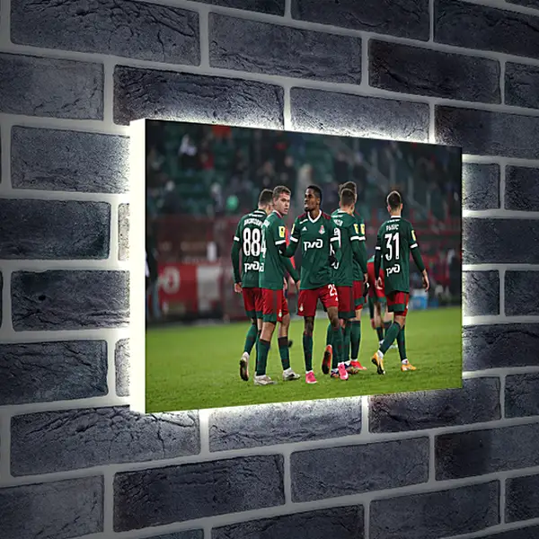 Лайтбокс световая панель - Празднование гола. Локомотив Москва. Lokomotiv Moscow