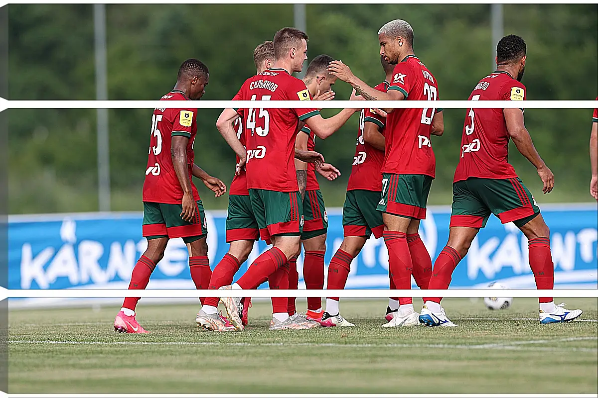 Модульная картина - Празднование гола. Локомотив Москва. Lokomotiv Moscow