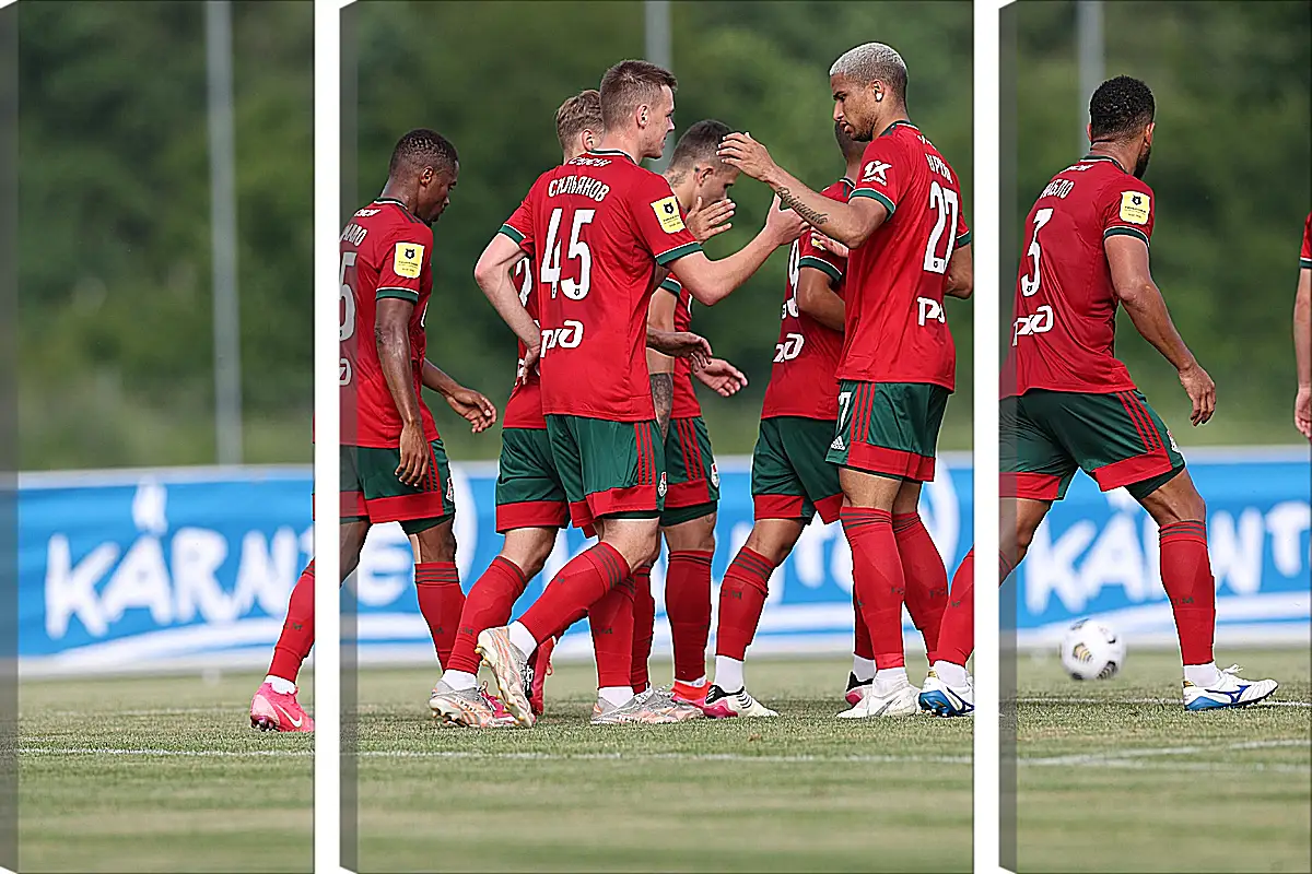 Модульная картина - Празднование гола. Локомотив Москва. Lokomotiv Moscow