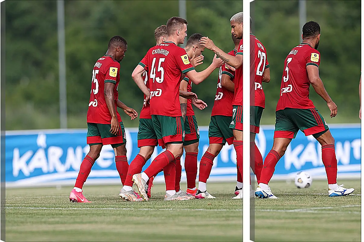 Модульная картина - Празднование гола. Локомотив Москва. Lokomotiv Moscow