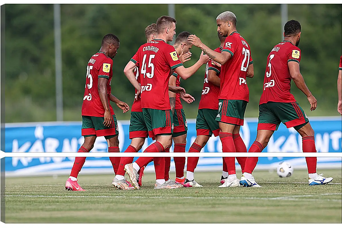 Модульная картина - Празднование гола. Локомотив Москва. Lokomotiv Moscow