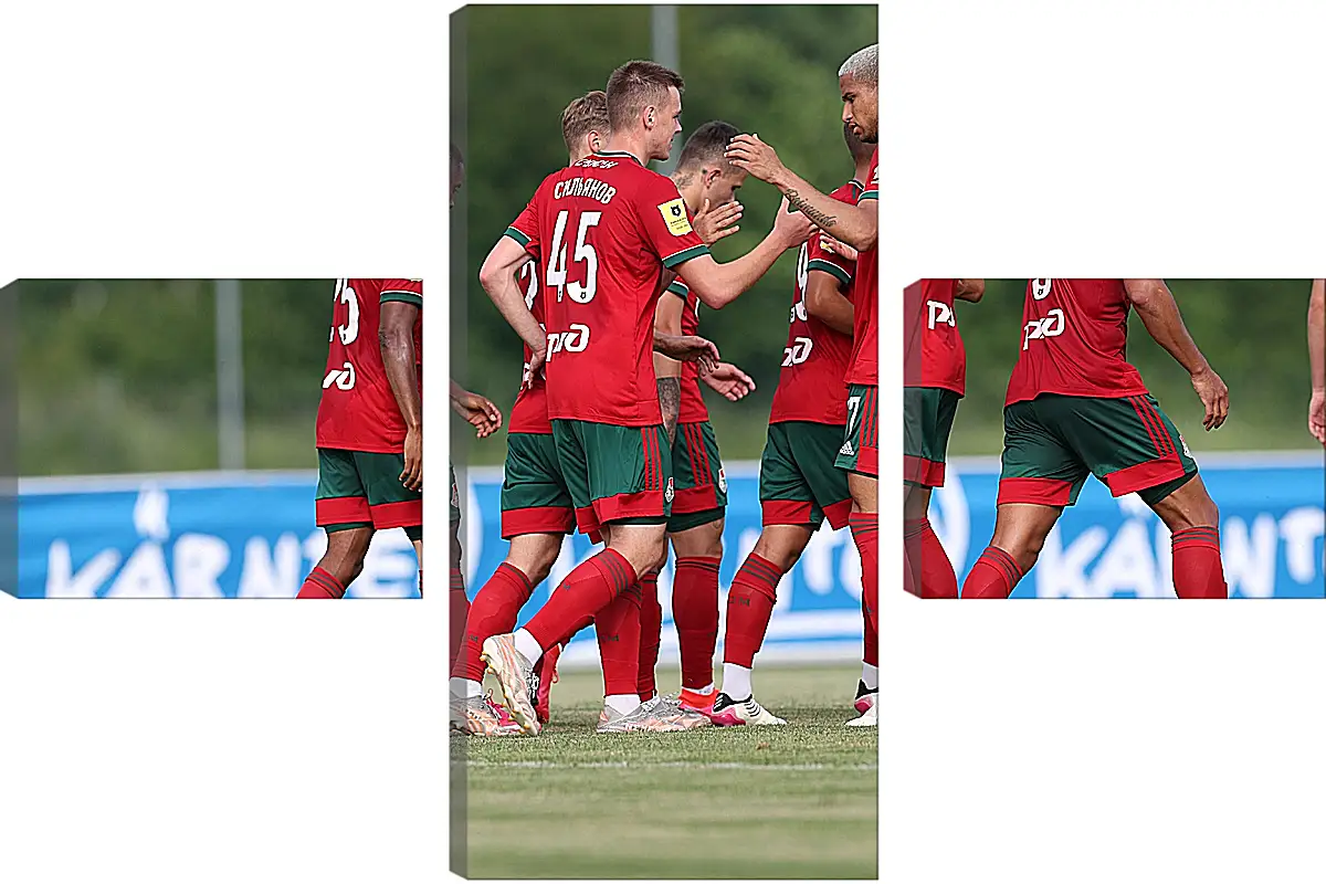 Модульная картина - Празднование гола. Локомотив Москва. Lokomotiv Moscow