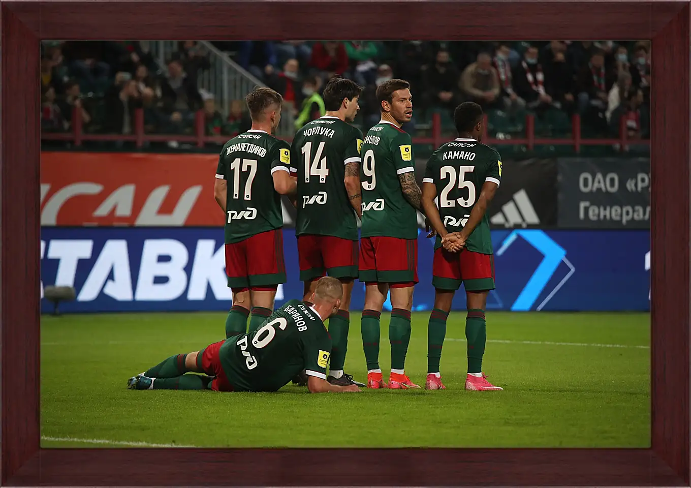 Картина в раме - Стенка. ФК Локомотив Москва. FC Lokomotiv Moscow