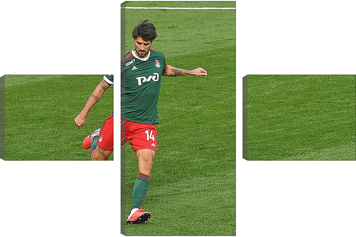 Модульная картина - Ведран Чорлука. ФК Локомотив Москва. FC Lokomotiv Moscow