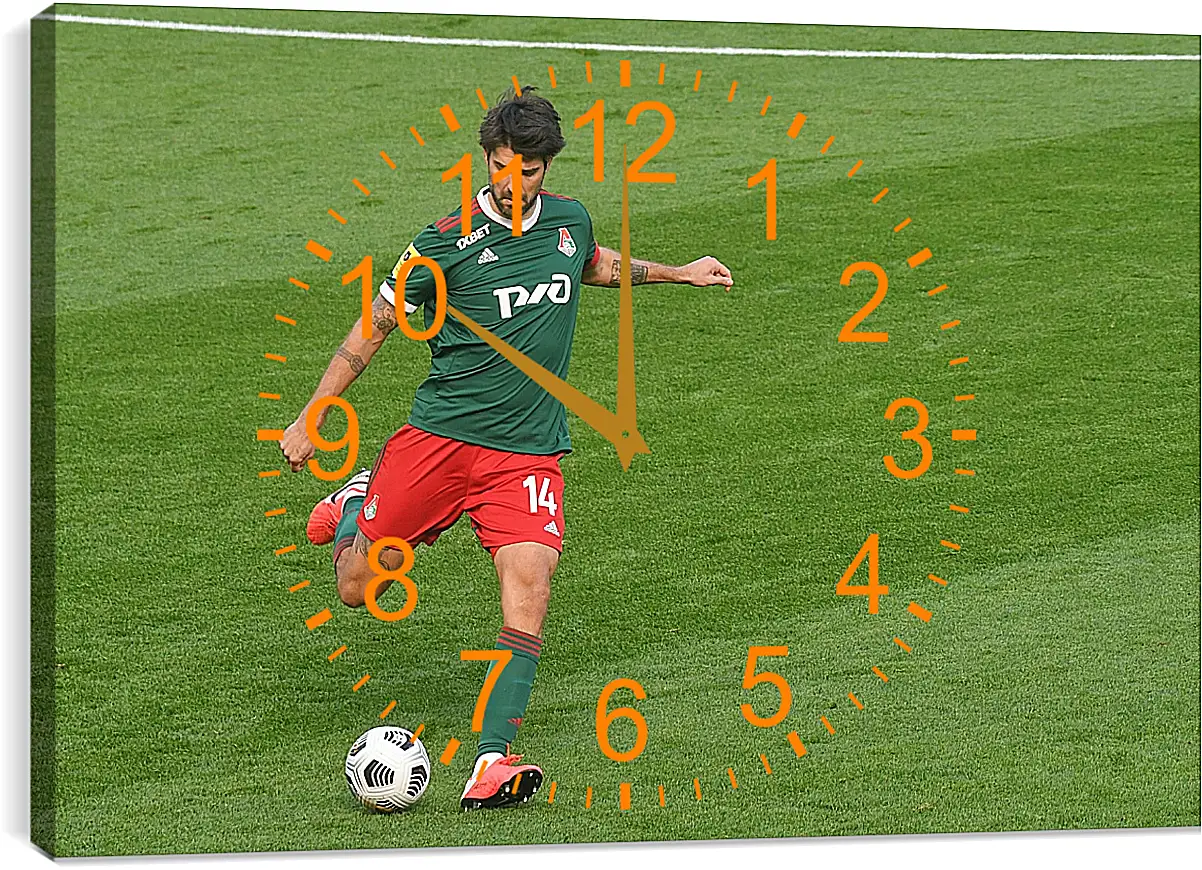 Часы картина - Ведран Чорлука. ФК Локомотив Москва. FC Lokomotiv Moscow