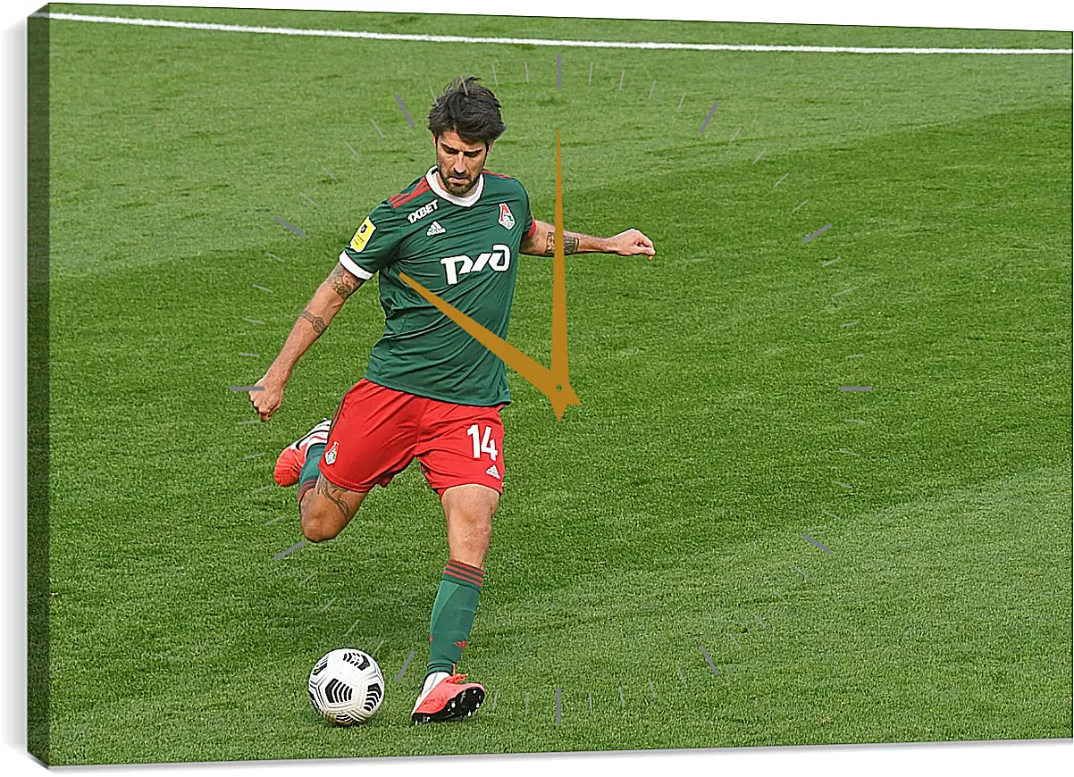 Часы картина - Ведран Чорлука. ФК Локомотив Москва. FC Lokomotiv Moscow