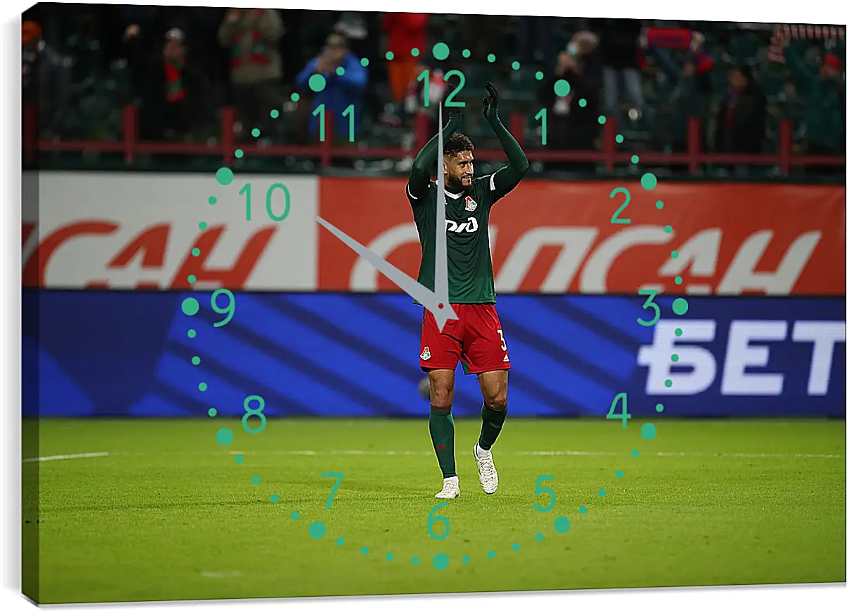 Часы картина - Пабло Насименто. Локомотив Москва. Lokomotiv Moscow