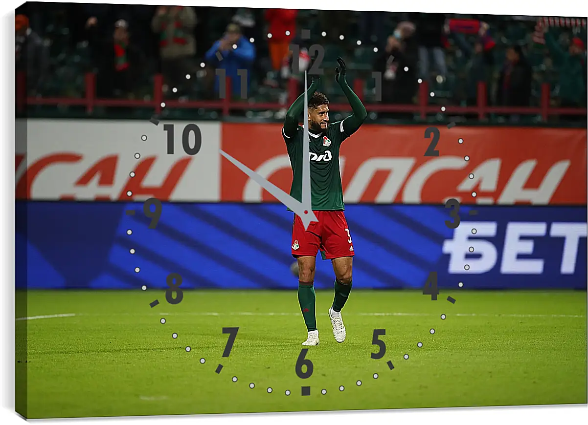 Часы картина - Пабло Насименто. Локомотив Москва. Lokomotiv Moscow