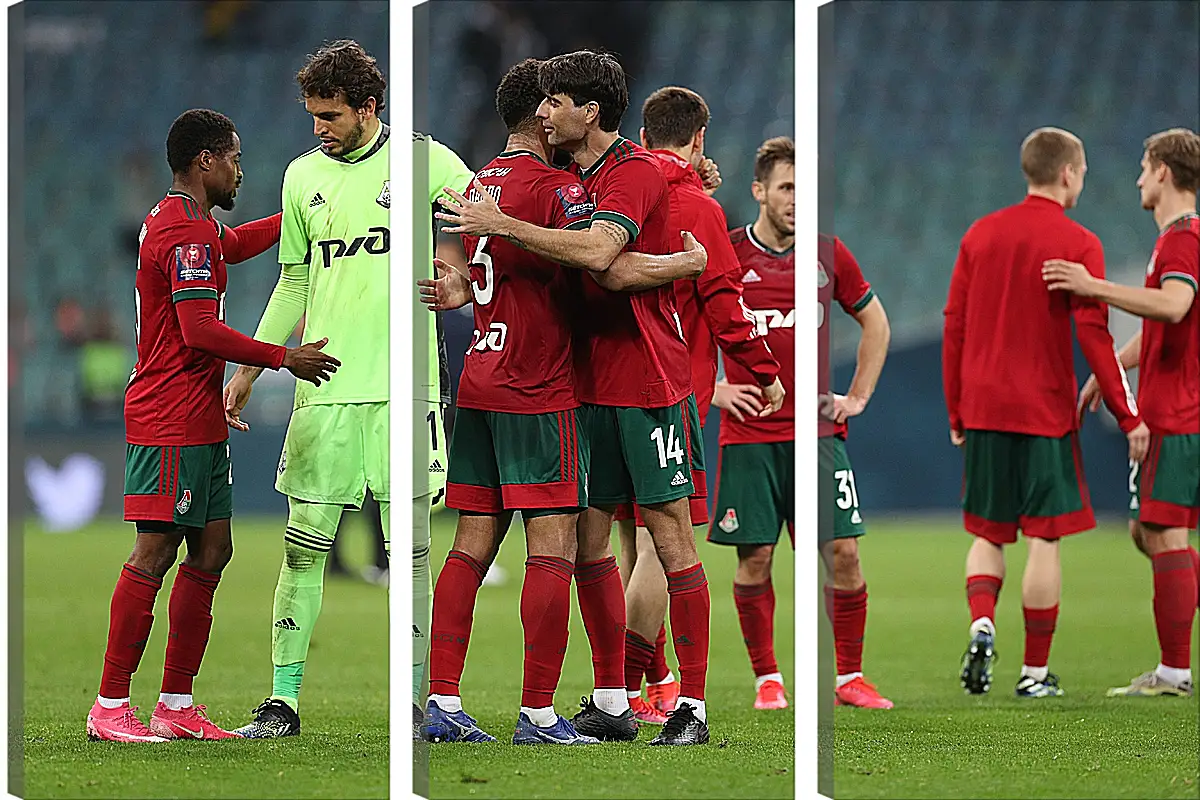 Модульная картина - После матча. ФК Локомотив Москва. FC Lokomotiv Moscow