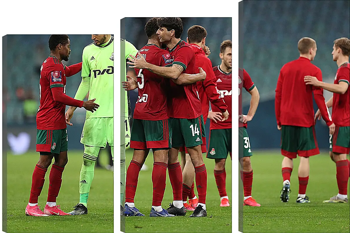 Модульная картина - После матча. ФК Локомотив Москва. FC Lokomotiv Moscow