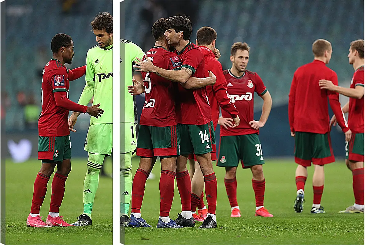 Модульная картина - После матча. ФК Локомотив Москва. FC Lokomotiv Moscow