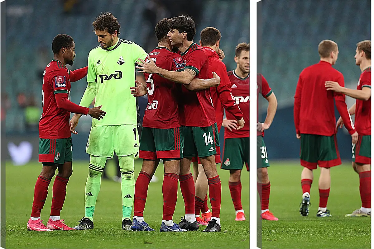 Модульная картина - После матча. ФК Локомотив Москва. FC Lokomotiv Moscow