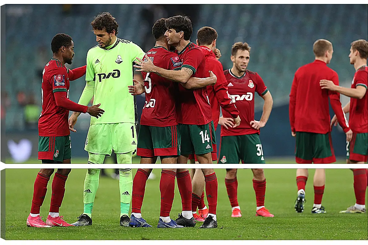 Модульная картина - После матча. ФК Локомотив Москва. FC Lokomotiv Moscow