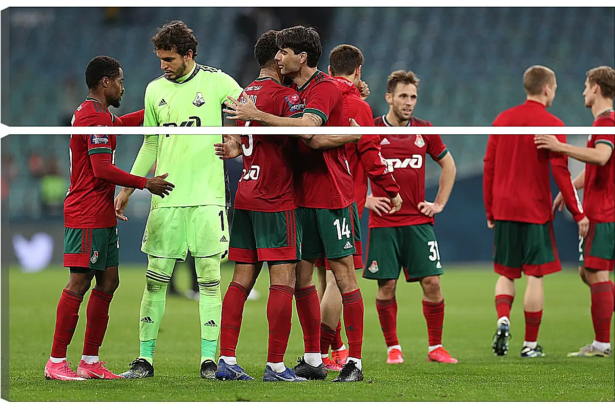 Модульная картина - После матча. ФК Локомотив Москва. FC Lokomotiv Moscow