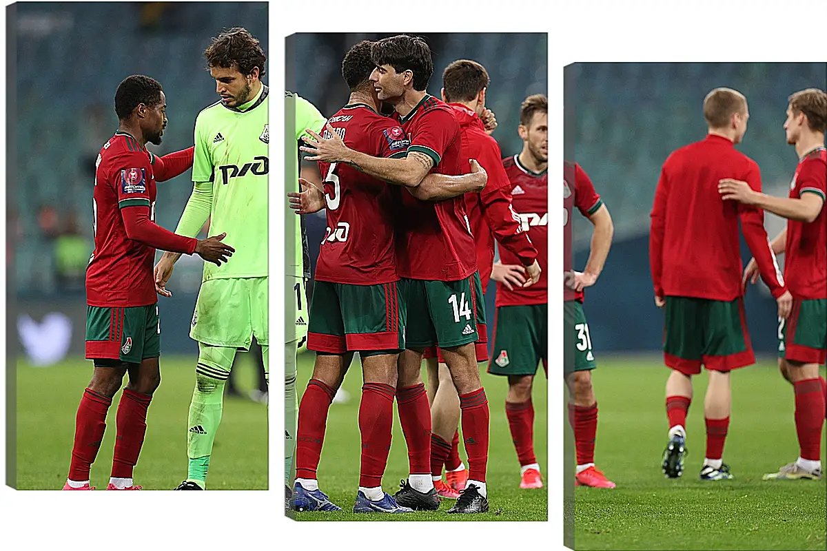 Модульная картина - После матча. ФК Локомотив Москва. FC Lokomotiv Moscow