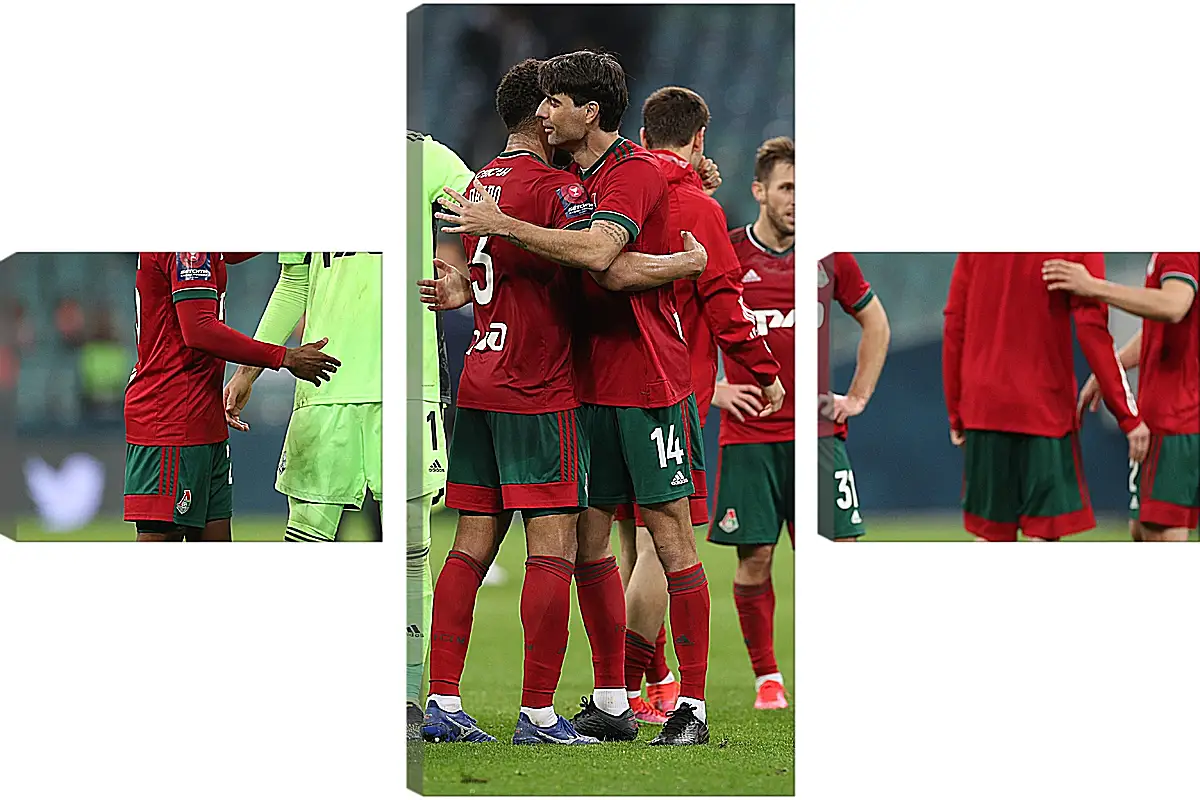 Модульная картина - После матча. ФК Локомотив Москва. FC Lokomotiv Moscow