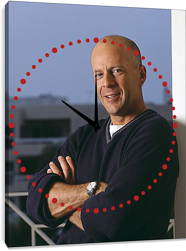 Часы картина - Брюс Уиллис. Bruce Willis