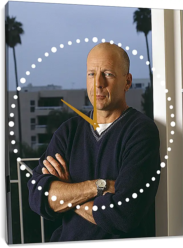 Часы картина - Брюс Уиллис. Bruce Willis