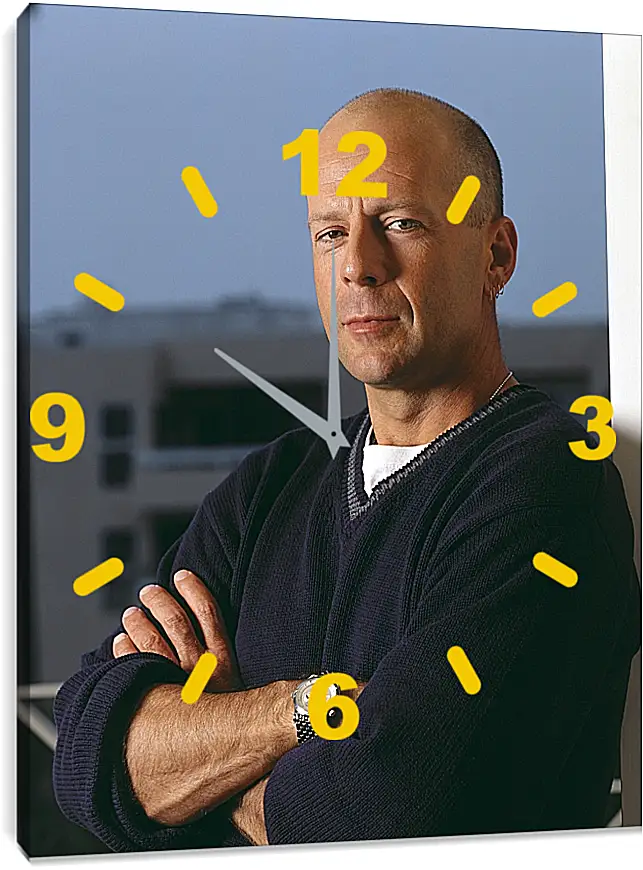 Часы картина - Брюс Уиллис. Bruce Willis
