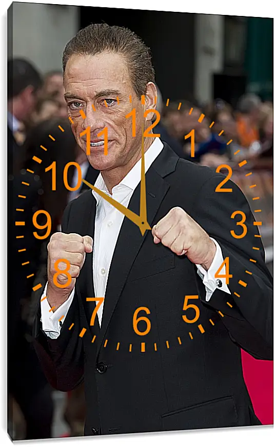 Часы картина - Жан-Клод Ван Дамм. Jean-Claude Van Damme