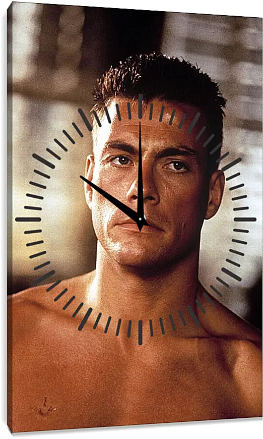 Часы картина - Жан-Клод Ван Дамм. Jean-Claude Van Damme