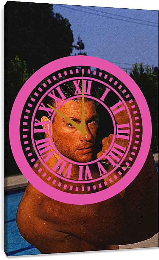 Часы картина - Жан-Клод Ван Дамм. Jean-Claude Van Damme