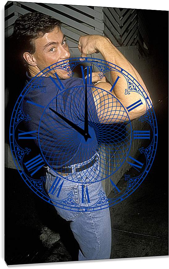 Часы картина - Жан-Клод Ван Дамм. Jean-Claude Van Damme