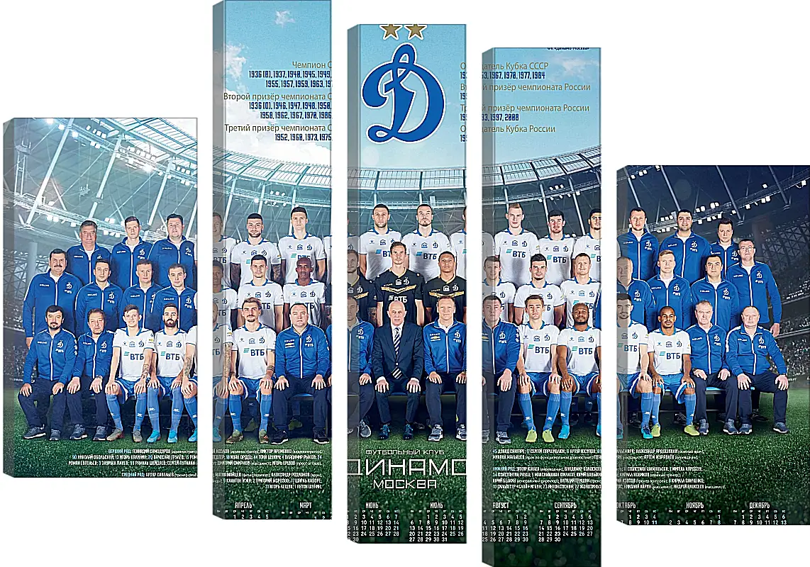 Модульная картина - ФК Динамо Москва. FC Dynamo Moscow