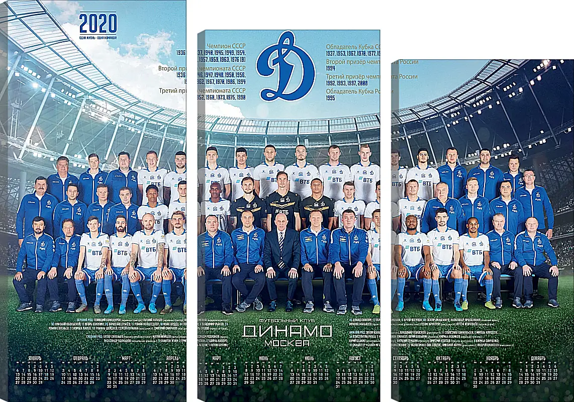 Модульная картина - ФК Динамо Москва. FC Dynamo Moscow