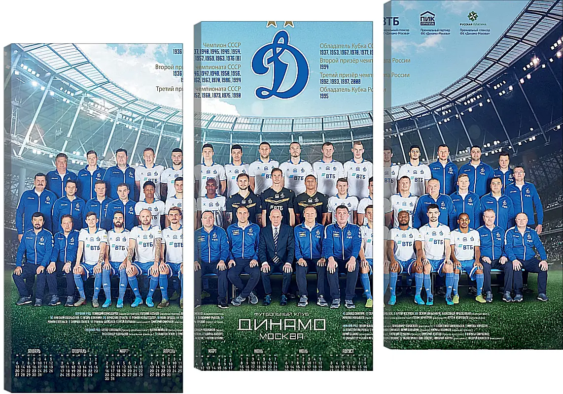 Модульная картина - ФК Динамо Москва. FC Dynamo Moscow