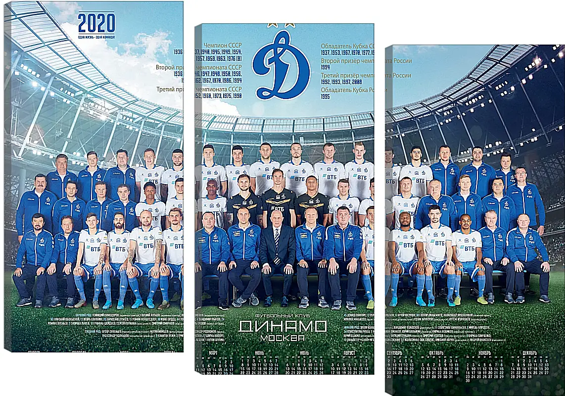 Модульная картина - ФК Динамо Москва. FC Dynamo Moscow