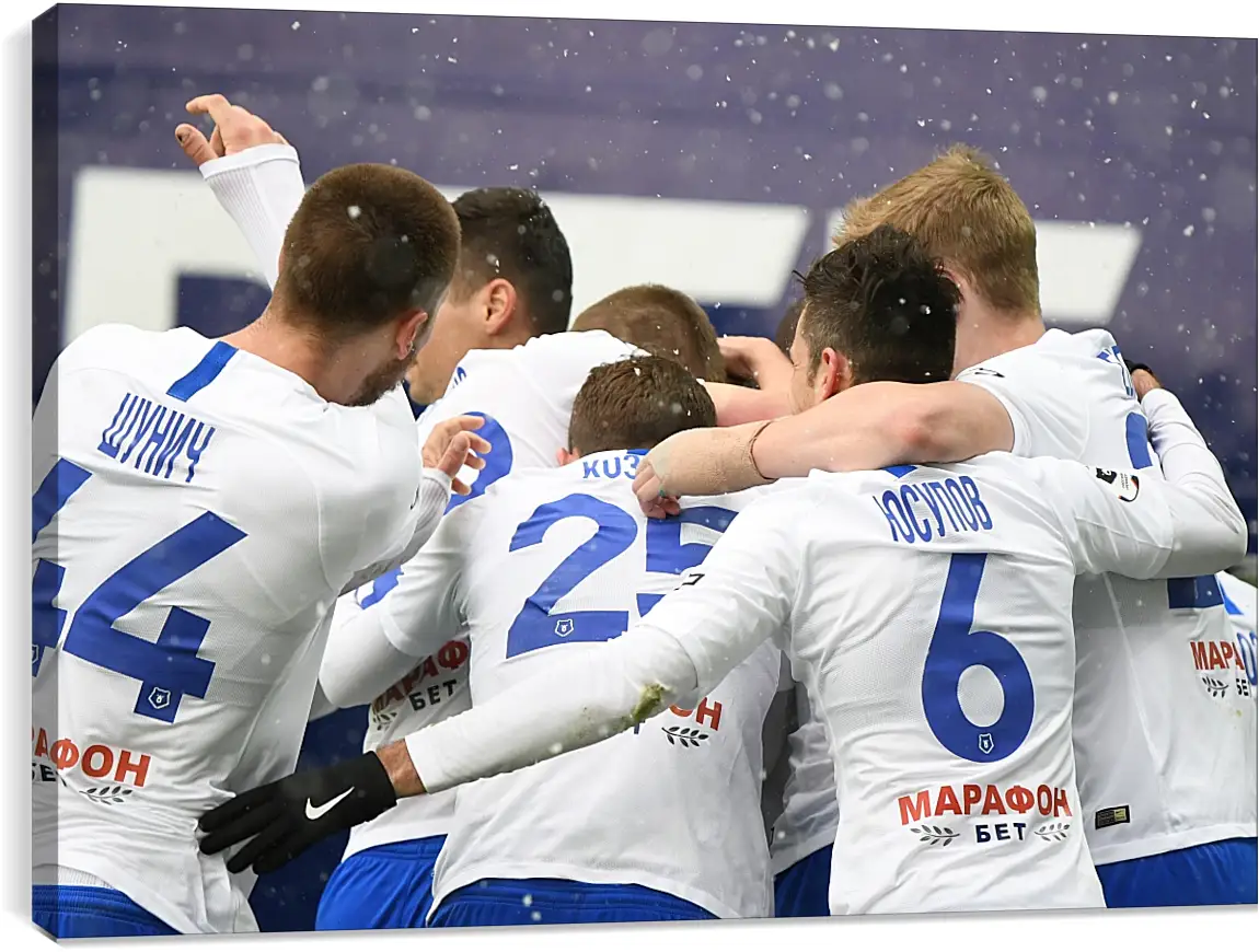 Постер и плакат - Празднование гола. ФК Динамо Москва. FC Dynamo Moscow