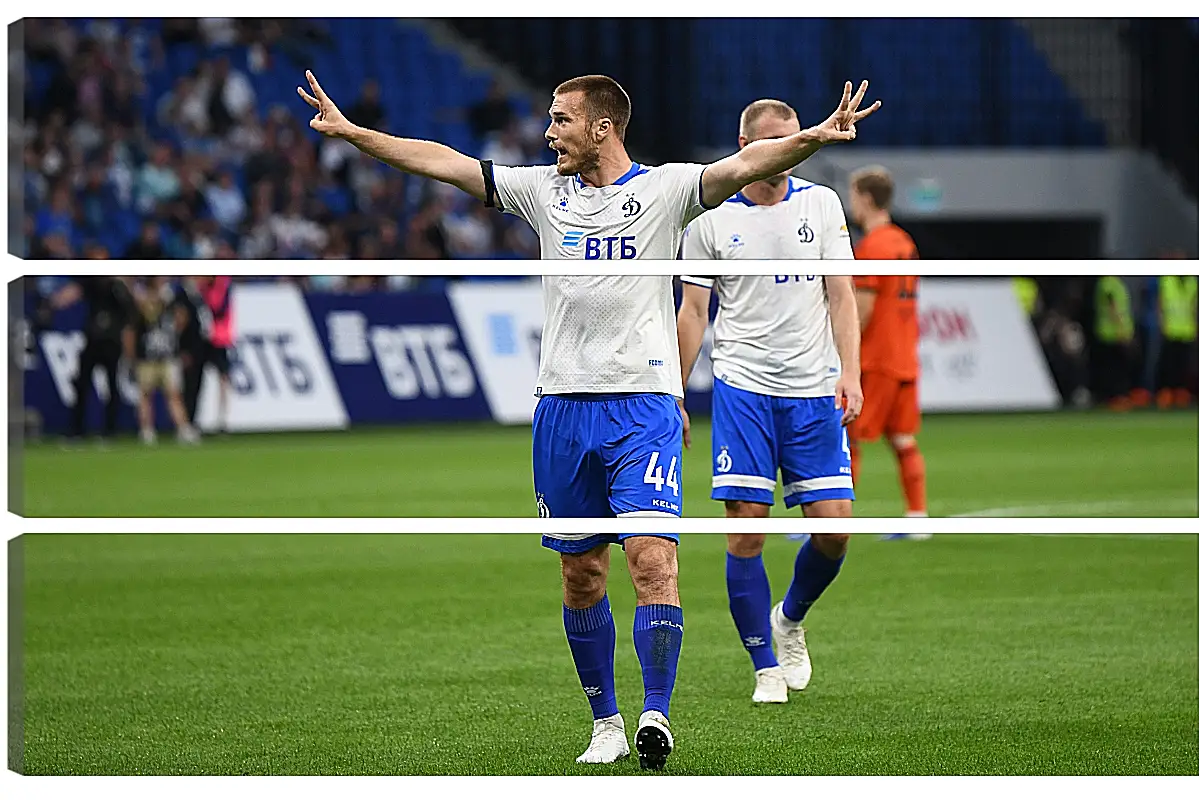 Модульная картина - Празднование гола. ФК Динамо Москва. FC Dynamo Moscow