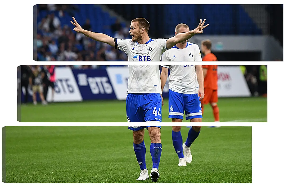 Модульная картина - Празднование гола. ФК Динамо Москва. FC Dynamo Moscow